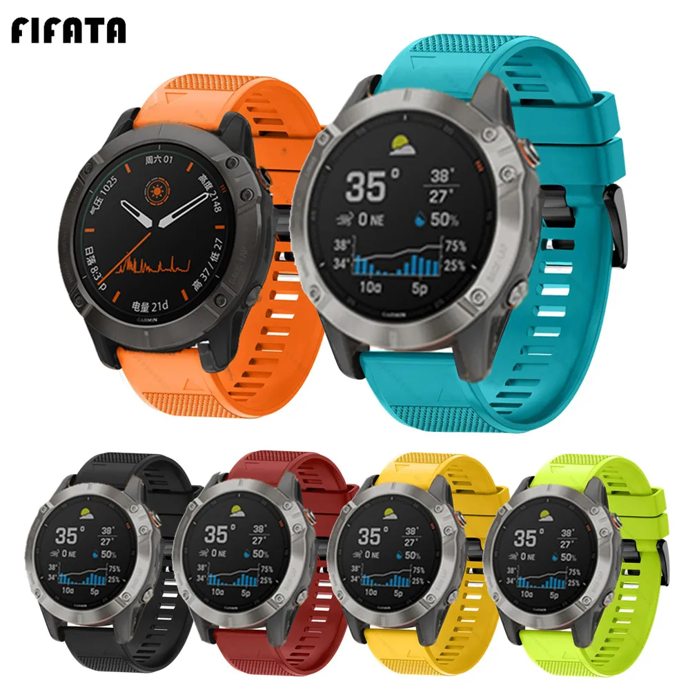 FIFATA Smart Watch Band Straps für Garmin Fenix 7 6 6S 6X 5X 5 5S 3 3HR Forerunner 935 945 Quick Release Strap Silikon Armband