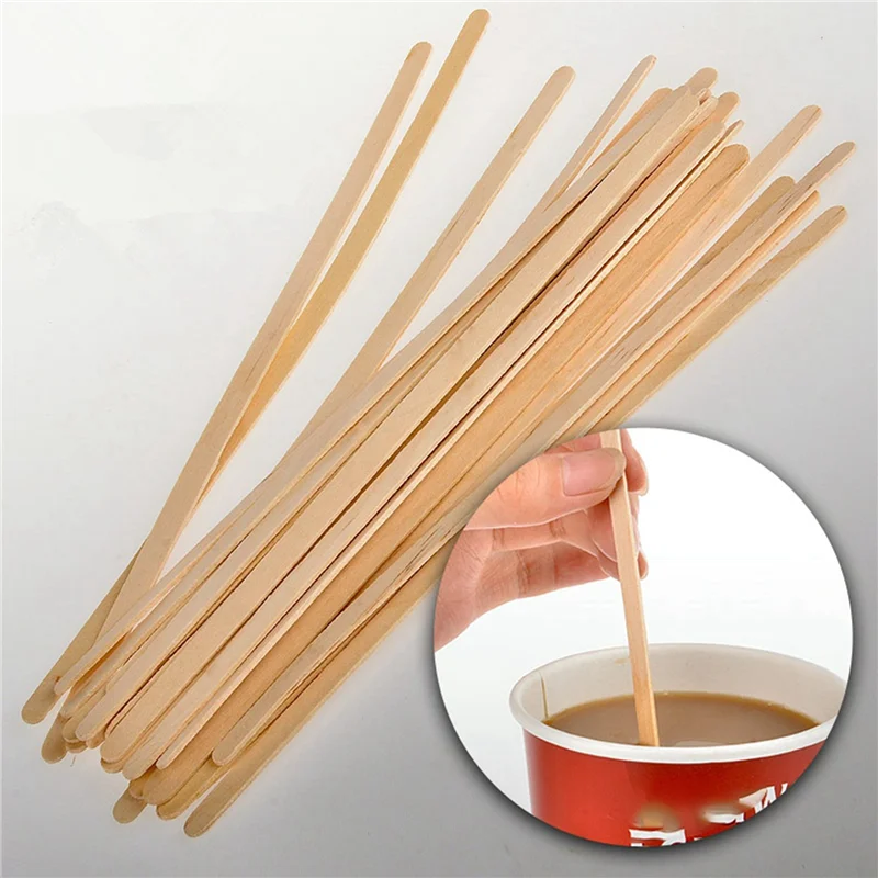 

Y51A-1000Pcs 5.5 Inch Coffee Stirrers Sticks -Natural Wood Eco-Friendly Coffee Beverage Milktea Disposable Stirrer Stick