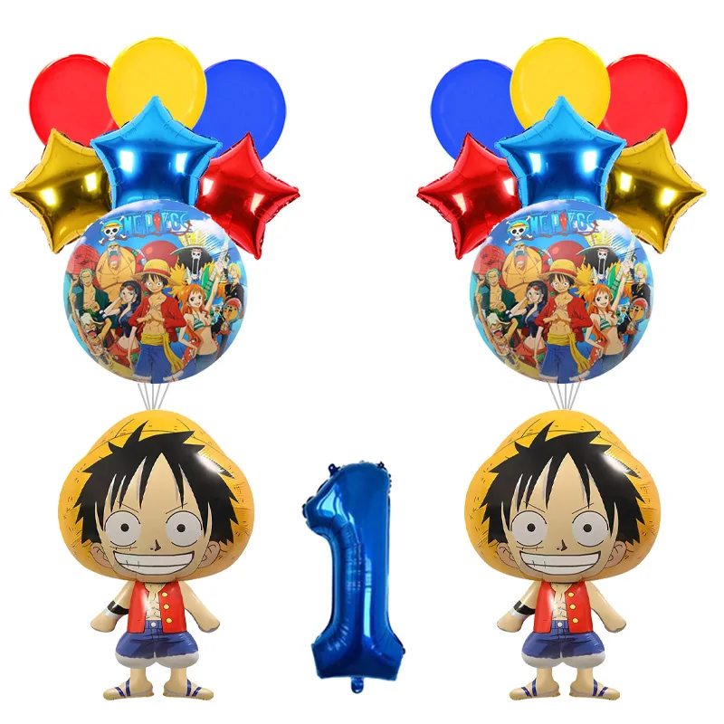 One Piece Theme Luffy Theme Foil Number Balloon Childrens Birthday Party Decoration Baby Shower Gift Party Chase Gifts