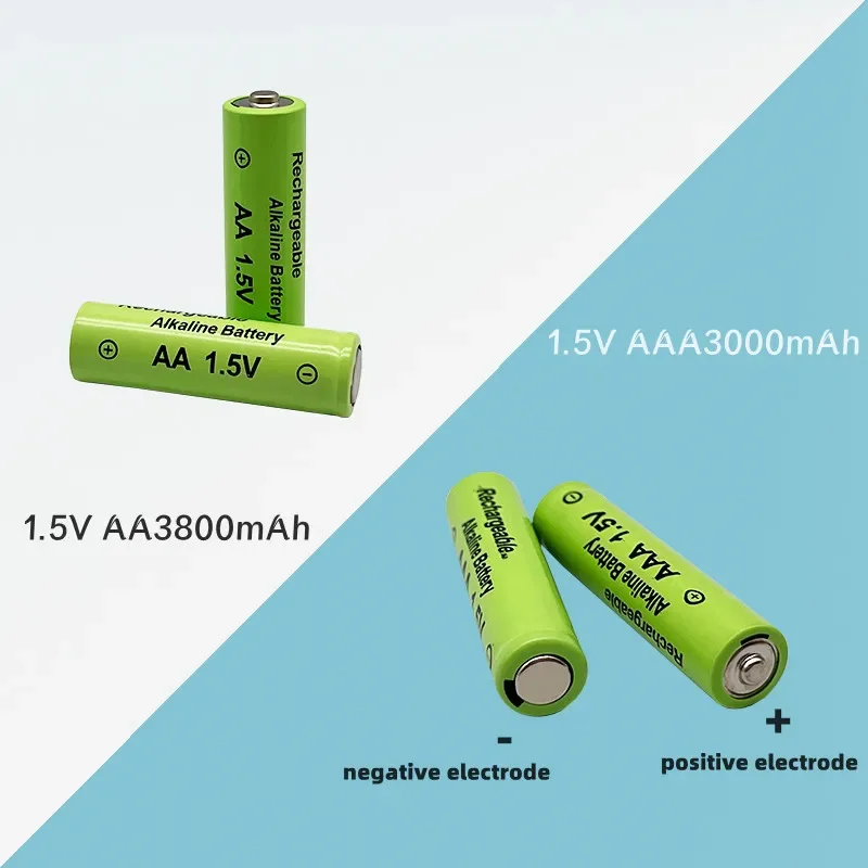 1.5V AA NI MH Rechargeable Battery Alkaline technology AA4800+AAA3800mah For Torch Toys Clock MP3 Player Replace Ni-Mh Battery