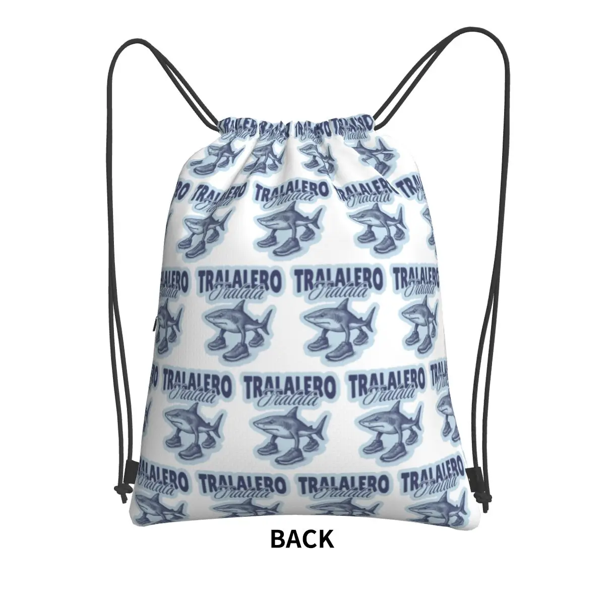 Tralalero Tralala Shark Italian Brainrot Backpacks Fashion Drawstring Bags Storage Bag Book Bags for Man Woman Students