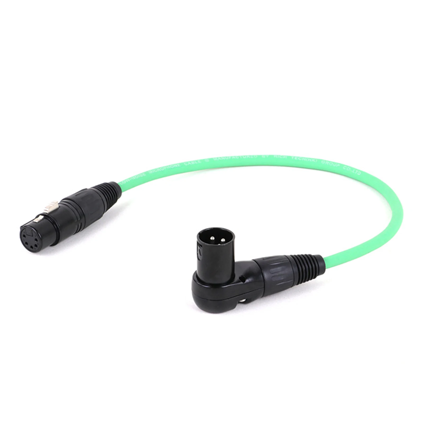 5Pin to 3Pin XLR Cable Adapter, 3PIN 90-Degree Male to 5PIN Straight Female Balanced Colorful Cord,Right Angle XLR Cable