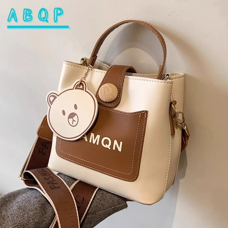 

New Women's Shoulder Bag PU Large Capacity Women's Shoulder Messenger Bag Cartoon Cute Casual Portable Women's Bag High Quality