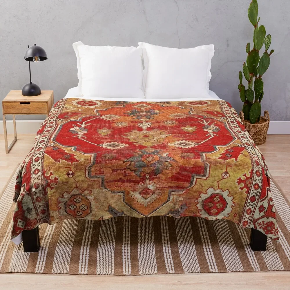 

Transylvanian West Anatolian Carpet Print Throw Blanket Giant Sofa For Decorative Sofa Soft Big Blankets