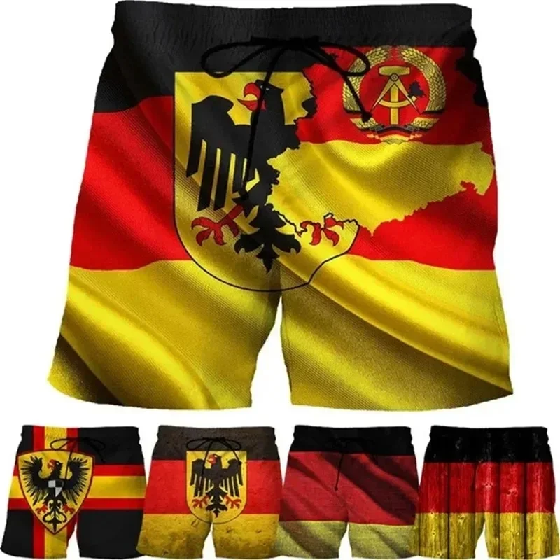 

German Flag Men's Beach Shorts, Casual Beach Swimsuits, Children's Quick-drying Swimsuits, Men's Beach Shorts