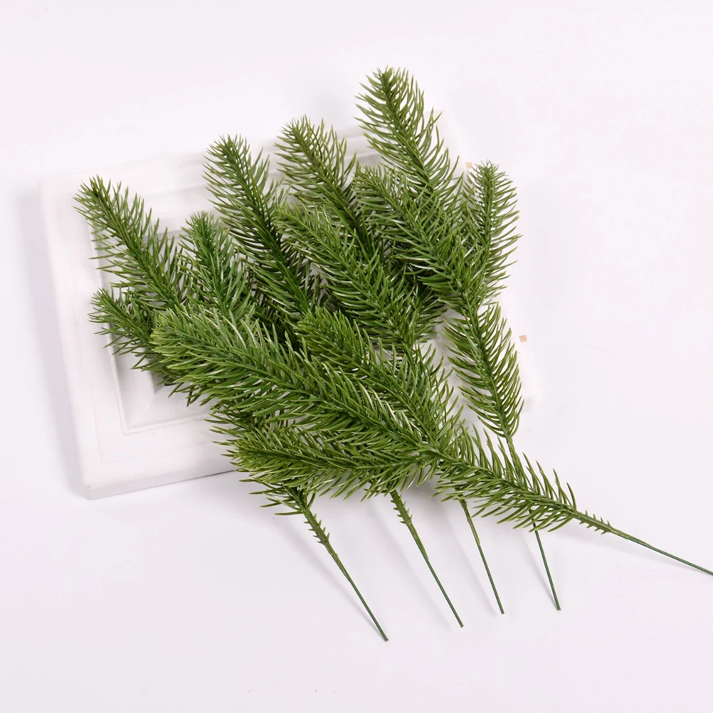 

12 Pcs Pine Wood Christmas Decoration Accessories Plant Party Decorations Artificial Plants