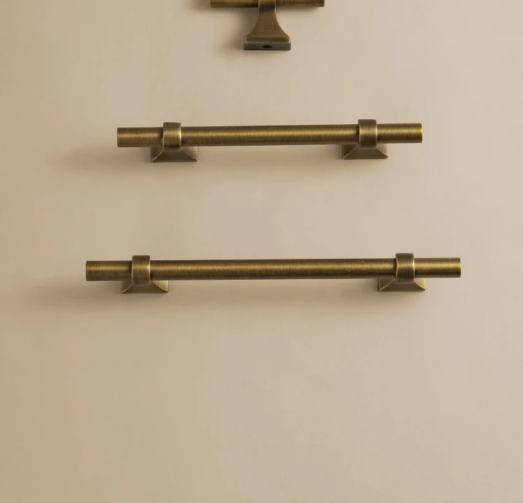 Dooroom Möbelgriffe aus massivem Messing, Schrank- und Schubladenknöpfe, antiker Bronze-Möbel- und Kleiderschrankgriff – Detail 11