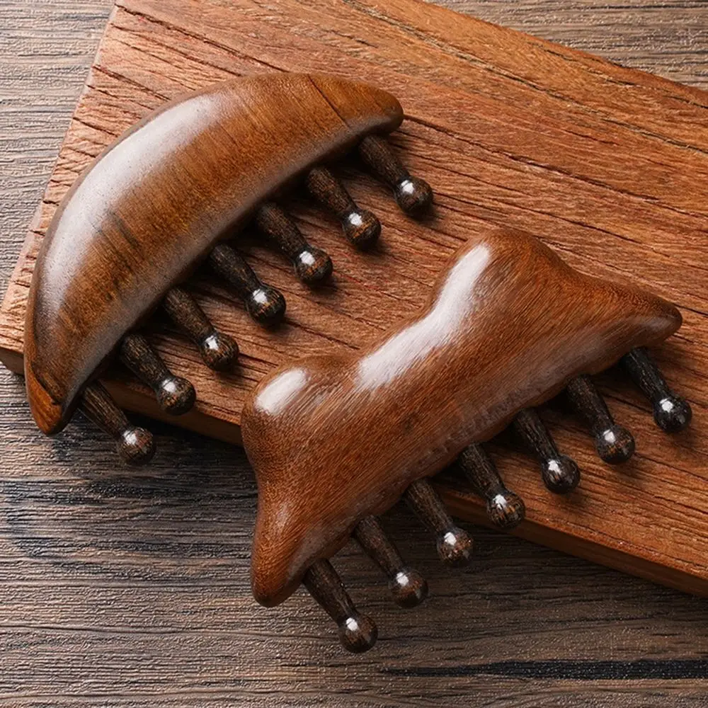 

Blood Circulation Wood Massage Comb Anti-static Wide Tooth Sandalwood Comb Smooth Surface Meridian Relax Wooden Scalp Massager