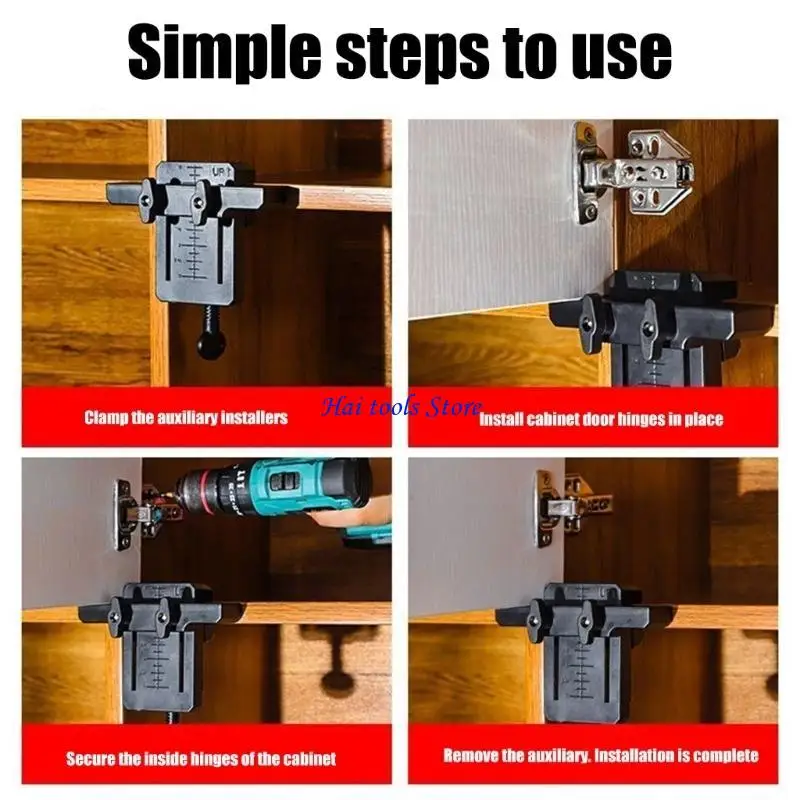 X37E Precisions Cabinet Door Installer Support Accurate Locking Hinges Drill Jigs