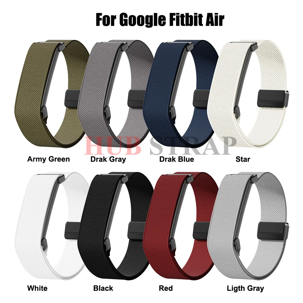 Nylon-Schlaufen-Sport-Ersatzbänder, magnetische Bänder für Google Fitbit Air Strap für Fitbit Air Fitness Tracker-Armband-Zubehör