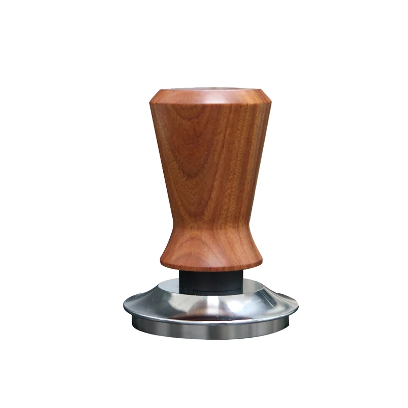 Solid wood constant pressure durable press tamping espresso intelligent stainless steel base wooden coffee pot