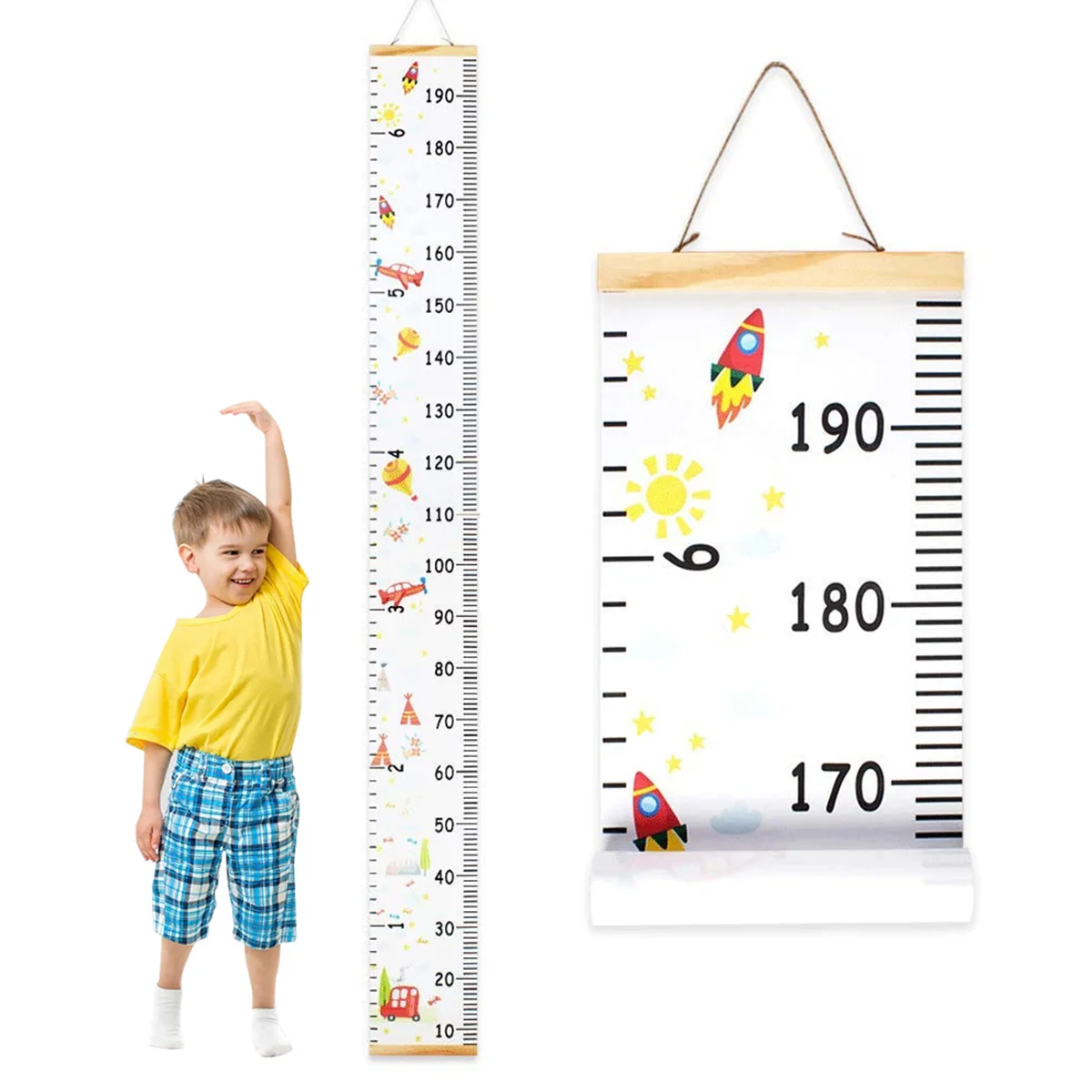 Children Height Measuring Rulers From Baby To Adult Removable Roll Up Height Measure Chart Wall Hanging Waterproof Height Chart