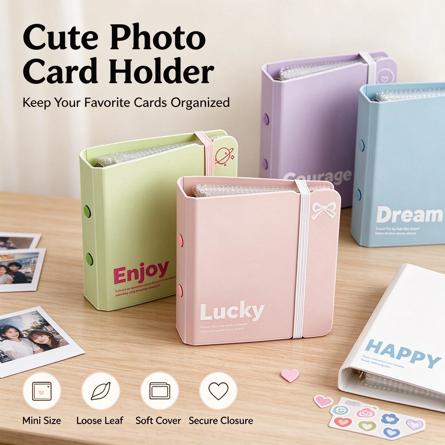 One Grid Foam Card Book Ins Small Wind, Fresh and Simple Single Grid Mini Polaroid 3-inch Small Card Loose-leaf Storage Book