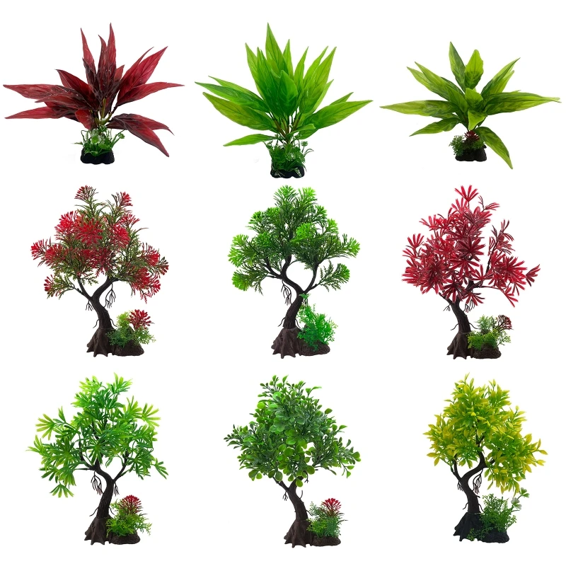 

Aquarium Plant Decor Artificial Water Plants Fish for Tank Tree Decorat