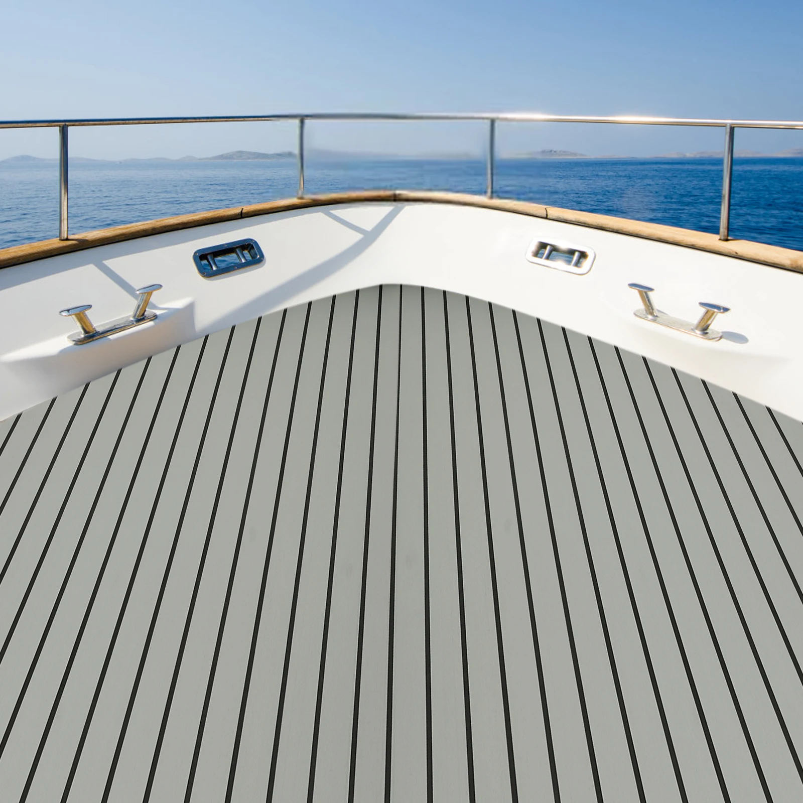 

Самоклеящийся противоскользящий коврик из ЭВА, водонепроницаемый, 240x90 см, дизайн под тик, для палубы автодома/лодки, серый, с возможностью резки