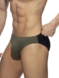 Men's pattern quick drying triangle underwear, men's swimsuit, summer beach swimming shorts