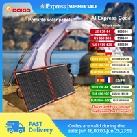 Dokio 100W Flexible Foldable 18V Solar Panel with 12V Controller Kit Portable Solar Panel for Camping/Travel/RV