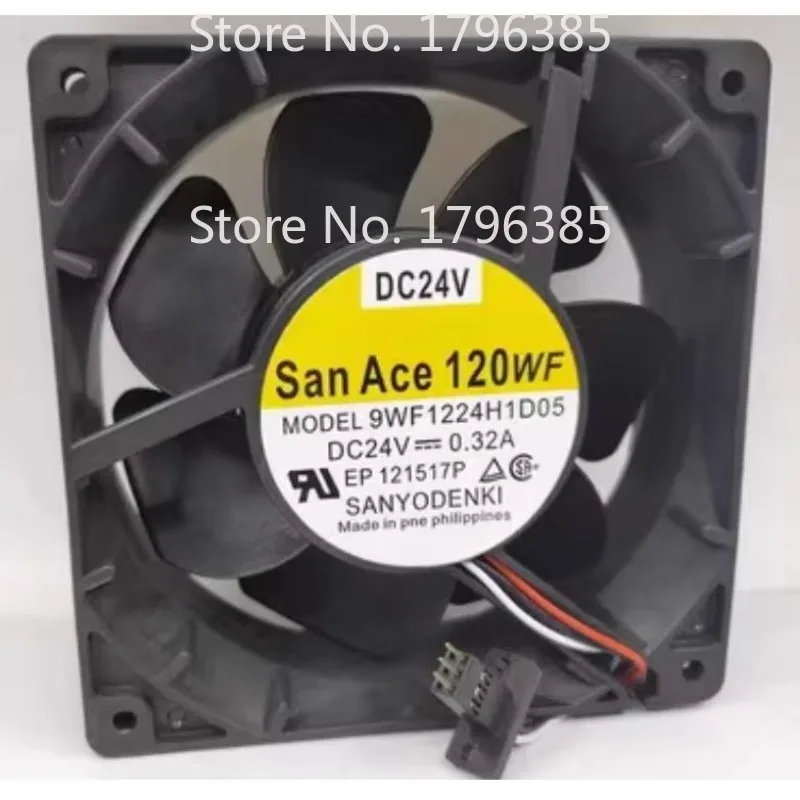 New Fan for Original Sanyo SanAce120WF 9WF1224H1D05 24V 0.32A 12038 12cm 120 * 120 * 38MM