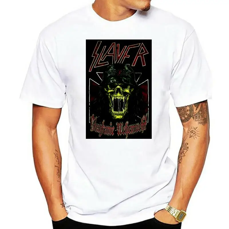 T-shirt Casual Short Sleeve For Men Clothing Summer Men's Wehrmacht Skull T-shirt Black