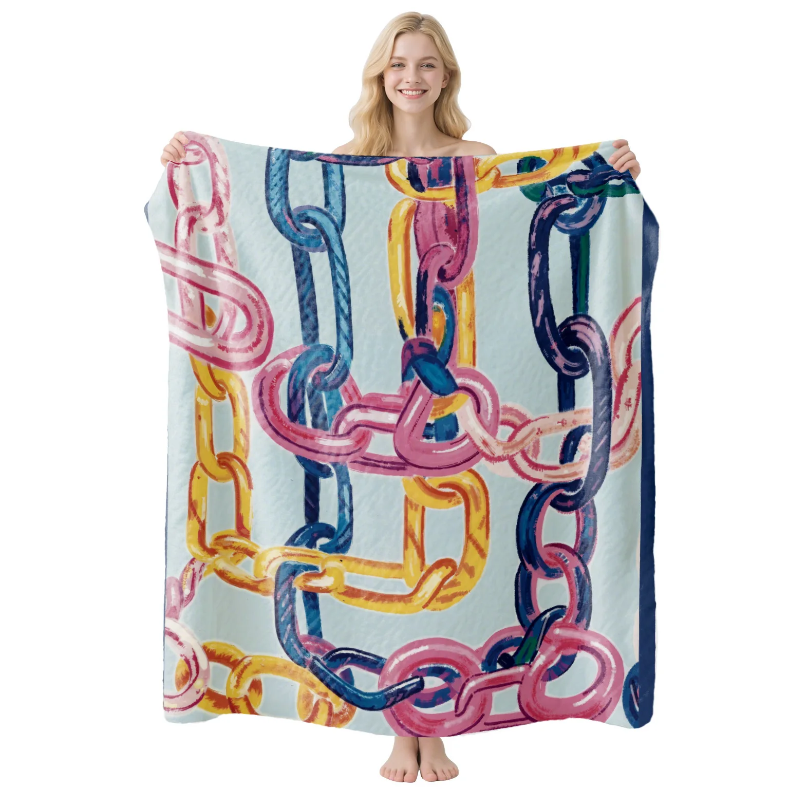 Throw Blanket Mid Century Modern Abstract Geometric Pattern Cozy Bed Couch Blankets Retro Boho Aesthetic Room Decor Blanket