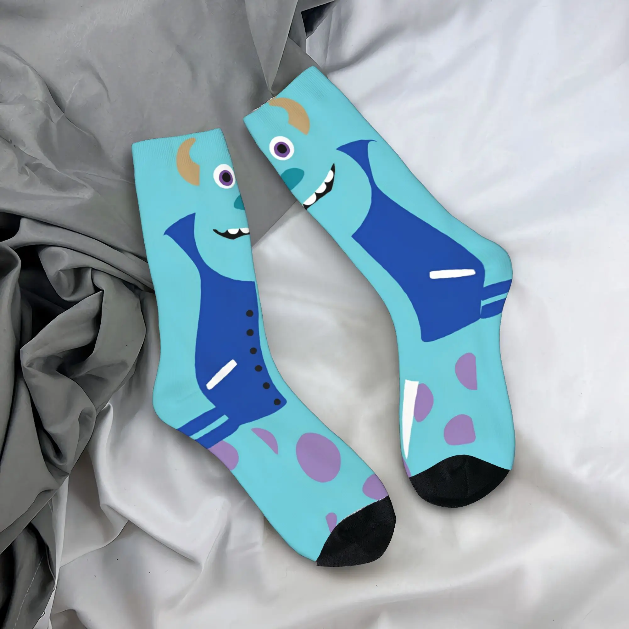 Couple Socks Monsters, Inc Mike Wazowski James Sullivan  Stockings Anti Skid Soft Socks Autumn Fashion Graphic Outdoor Socks