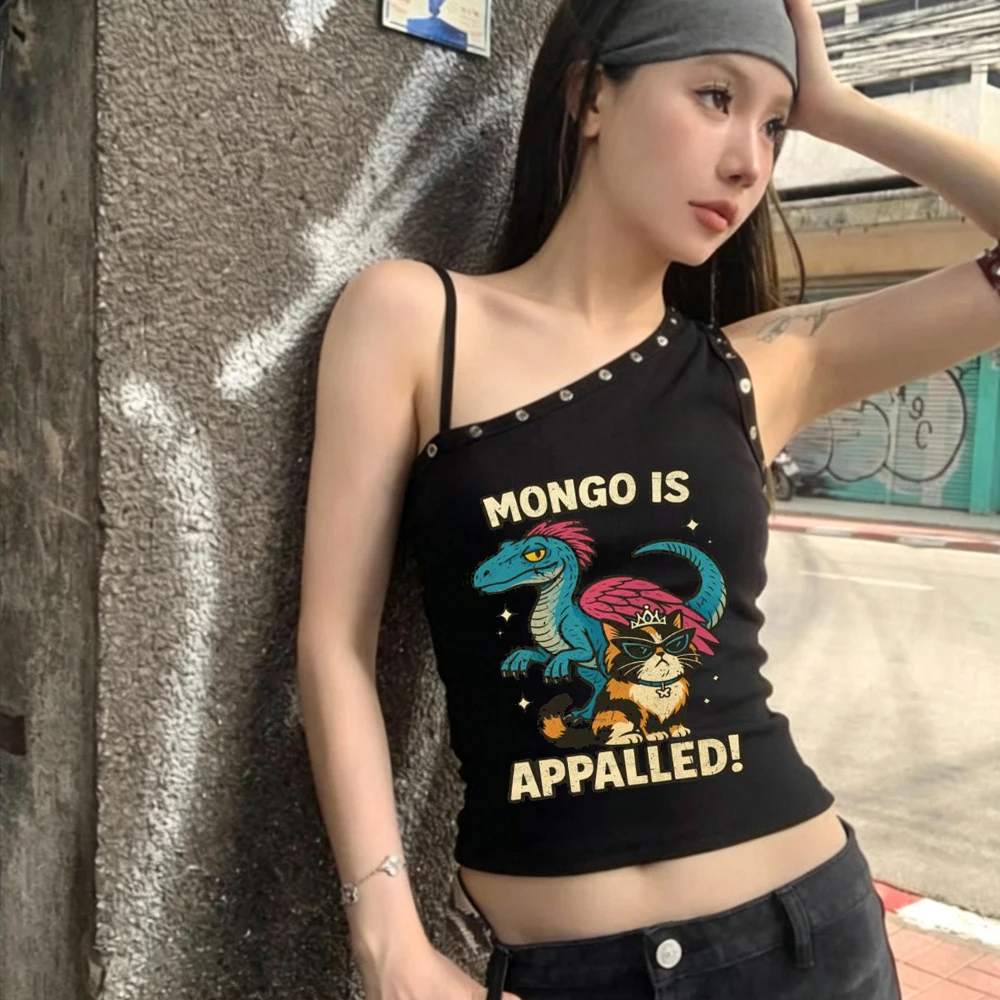 Dungeon Crawler Carl crop top girl grunge japanese gyaru gothic cheap top tees y2k alternative  manga kawaii anime