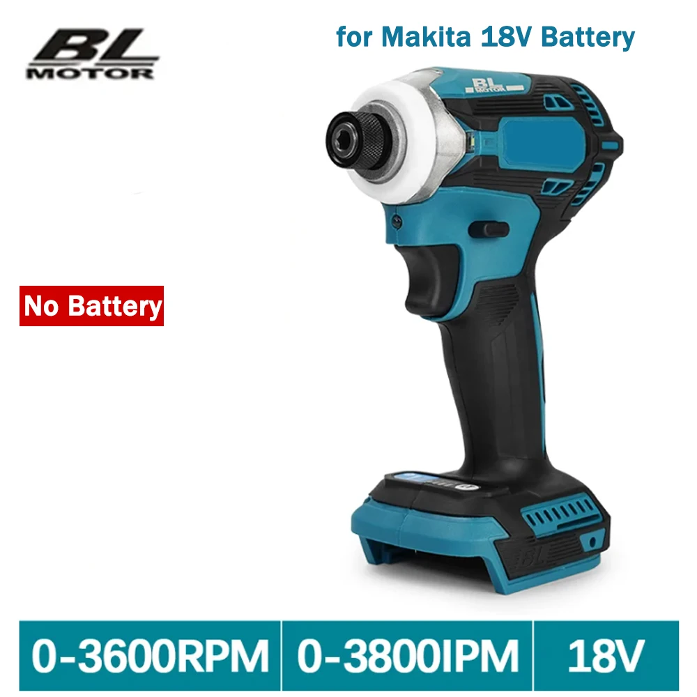 Brushless Electric Impact Driver Machine Screwdriver Cordless Handheld Drills Multifunction Tool Fit Makita 18V Battery