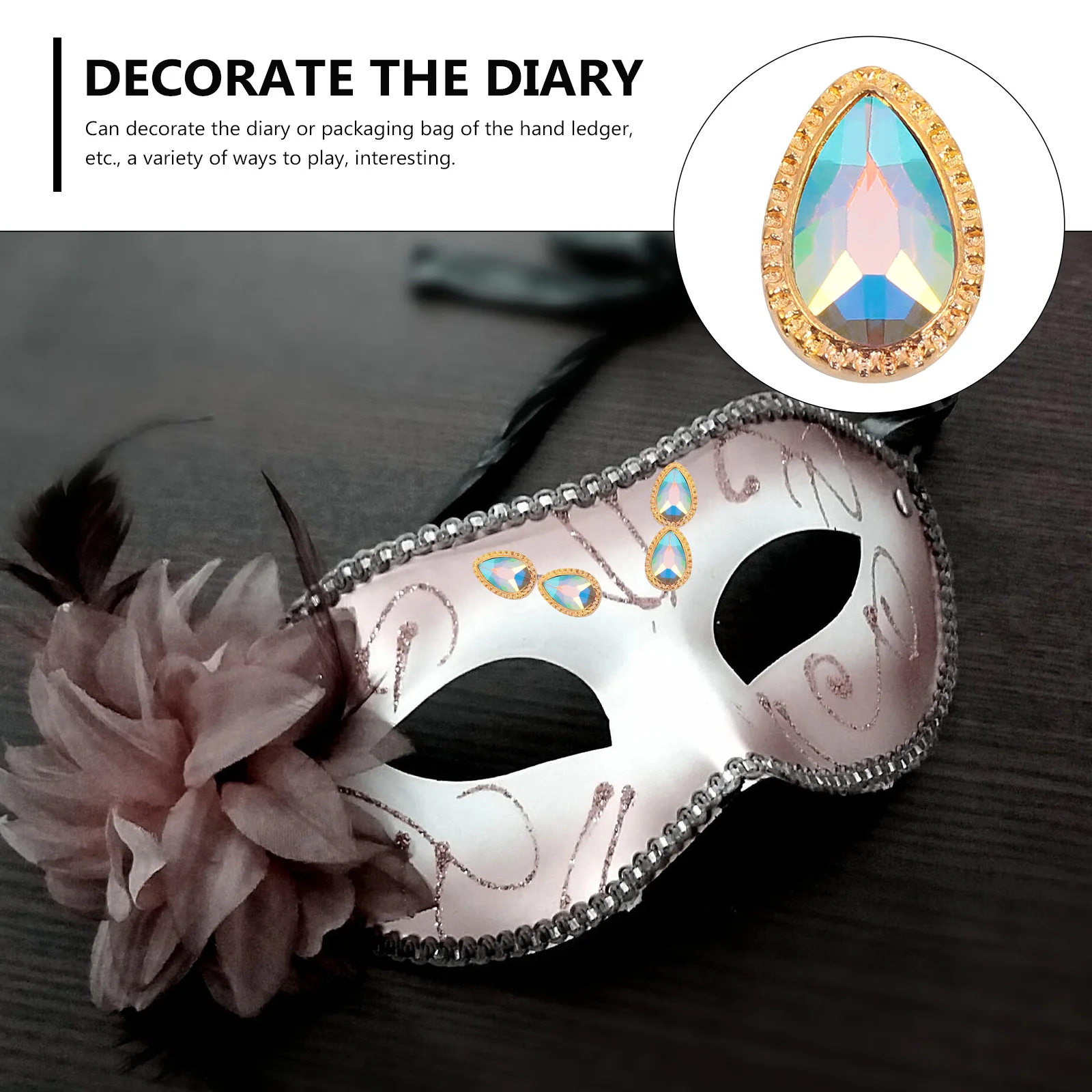 

30pcs Nail Art Decals Alloy Rhinestones Studs Gems Decorations For Diy Crafts Phone Bag Shoes Dress Body Nails Gift