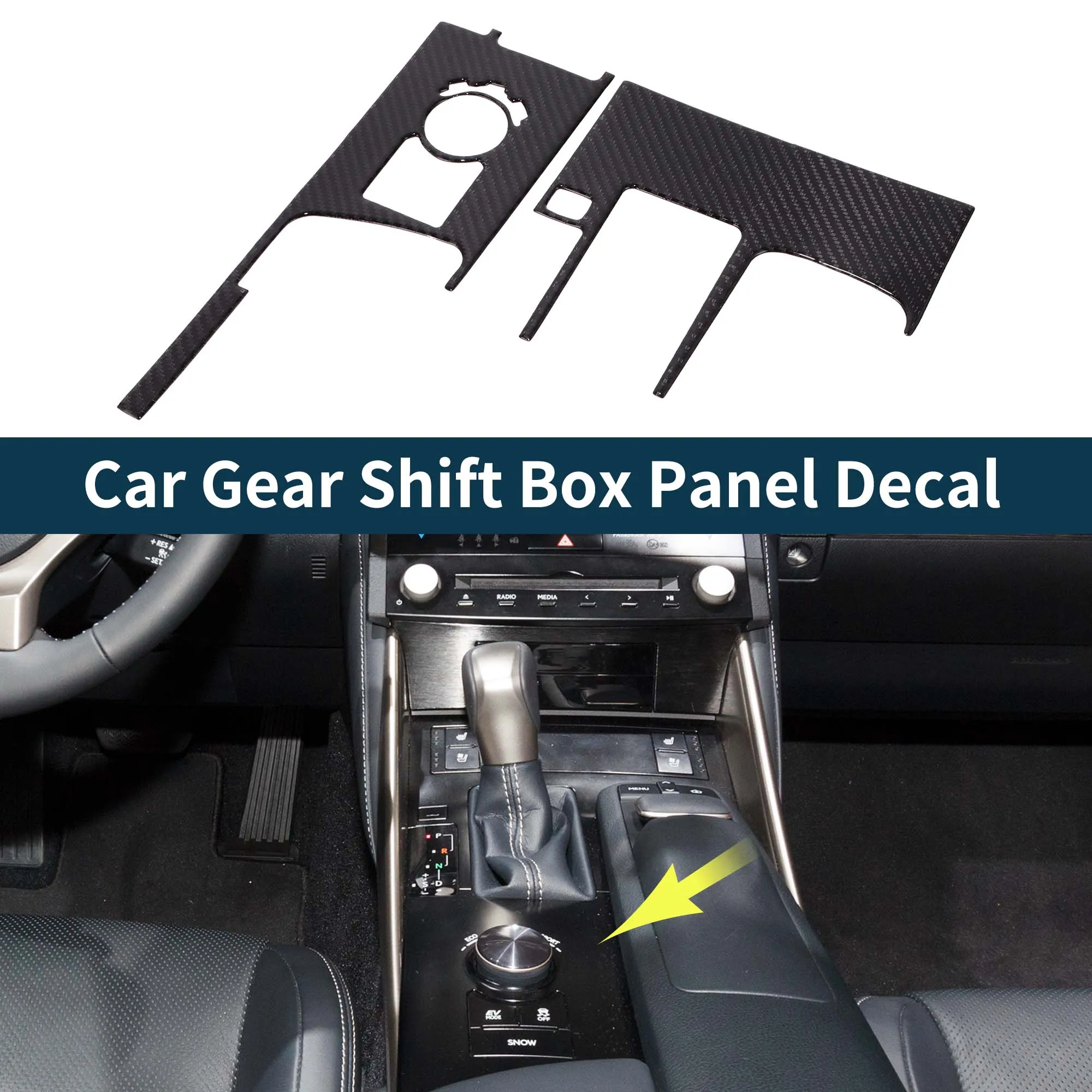 

UXCELL Car Gear Shift Box Panel Decal for Lexus IS IS200t IS250 IS300 IS300h IS350