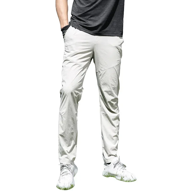 New Summer Light&Thin Sweatpants Men Breathable Quick Dry Outdoor Sport Golf Trousers Male Stretch Nylon Casual Long Track Pants