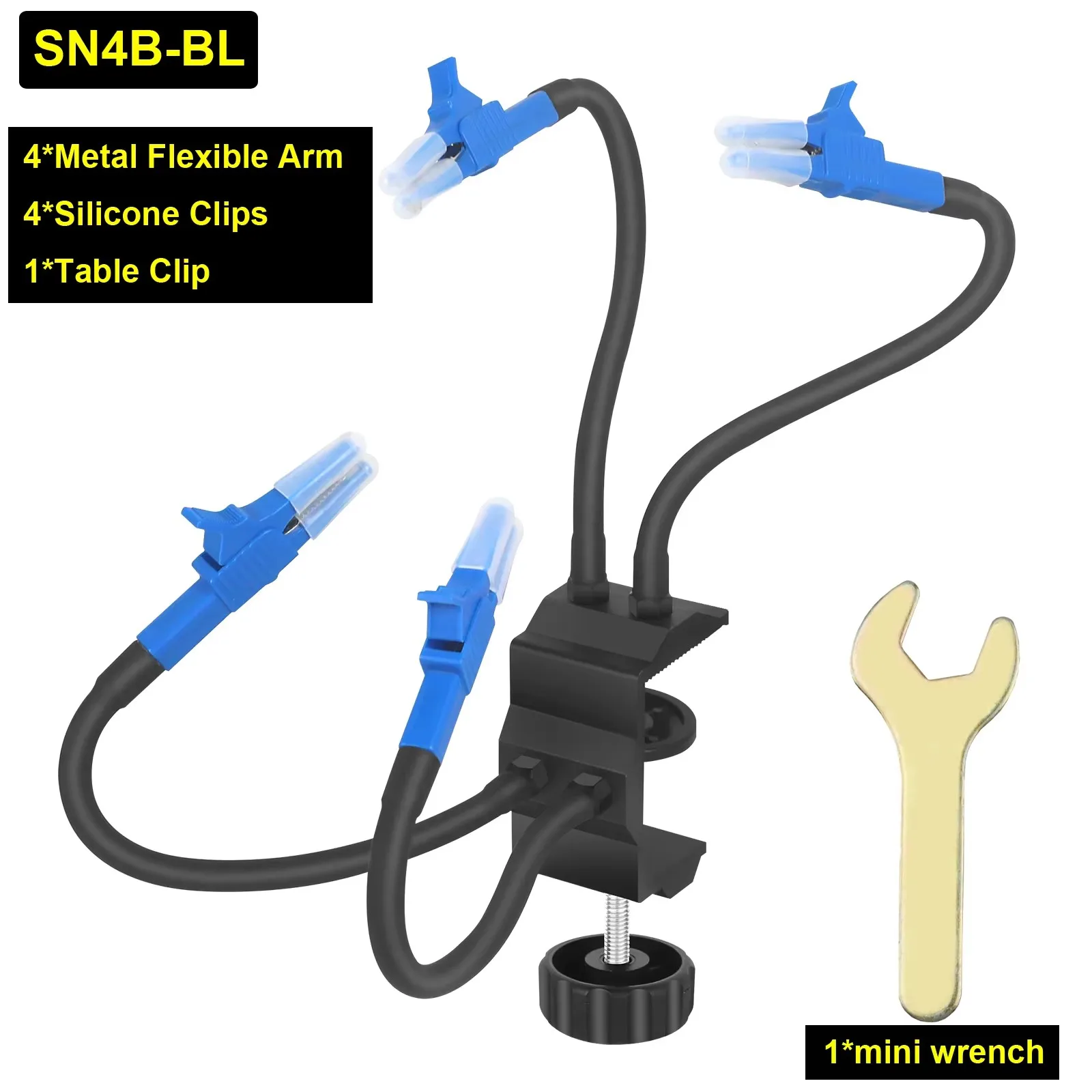 NEWACALOX Morsetto da tavolo Supporto per stazione di saldatura PCB Clip a coccodrillo Multi saldatura Aiutare la mano Strumento di terza mano per