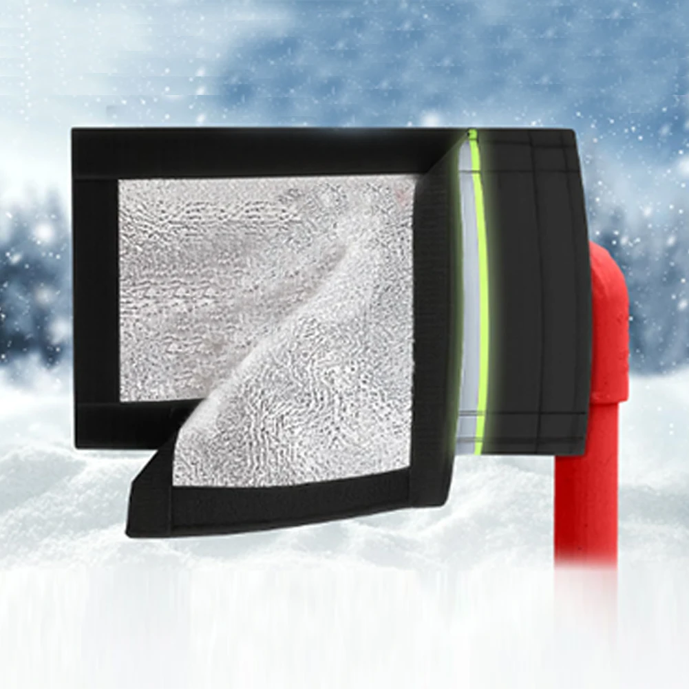 

Two winter faucet frost protection covers with reflective strips designed to insulate and protect outdoor water fixtures