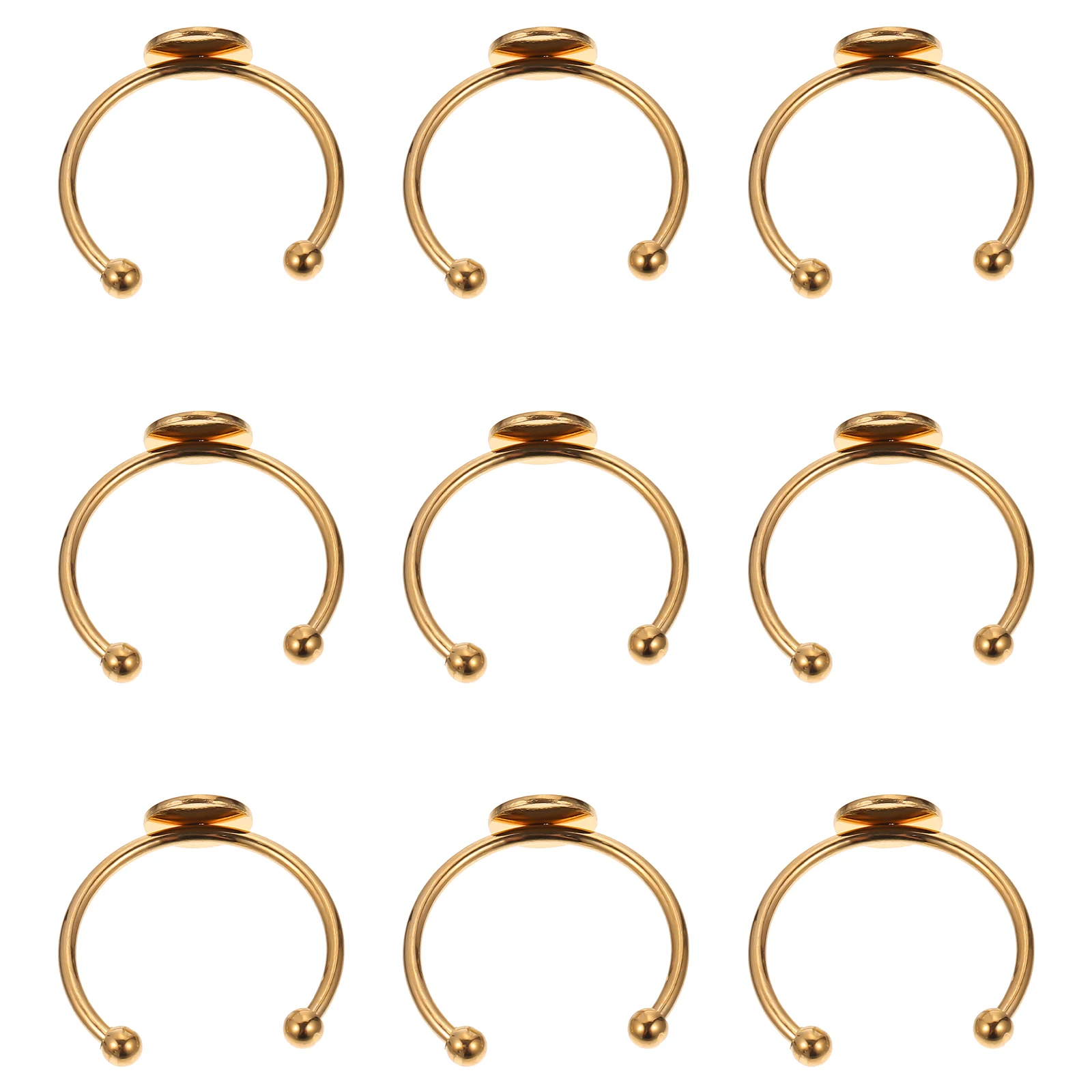 

10 Pcs Ring Bases Stainless Steel Round Trays for Jewelry Making Customizable Finger Rings Settings Sterling Silver Sturdy Base