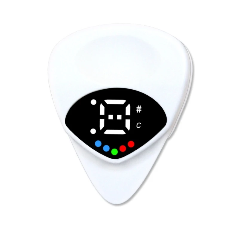 2025 New Guitar Tuner For Folk Guitar Bass and Ukulele Featuring Built In Pick & Display