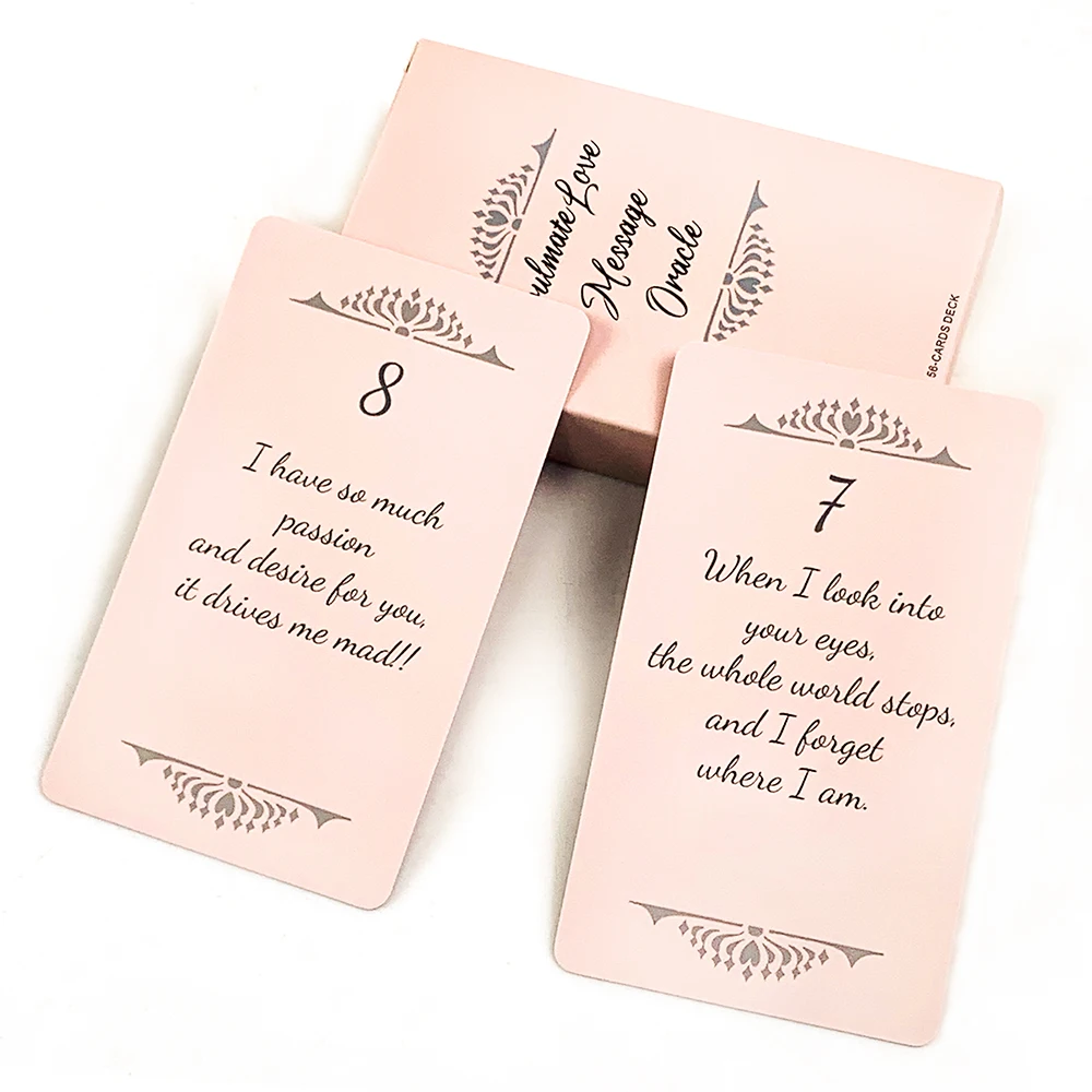 New Soulmate Love Message Oracle Deck A 56 Heartfelt Romance Cards For Twin Flame Readings Elegant Pink Oracle Cards