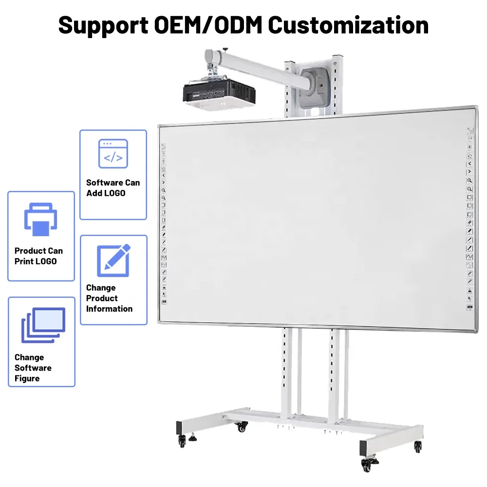 86-inch Smart Technology Infrared Finger Touch Smart Board Meeting Teaching Interactive Whiteboard for School