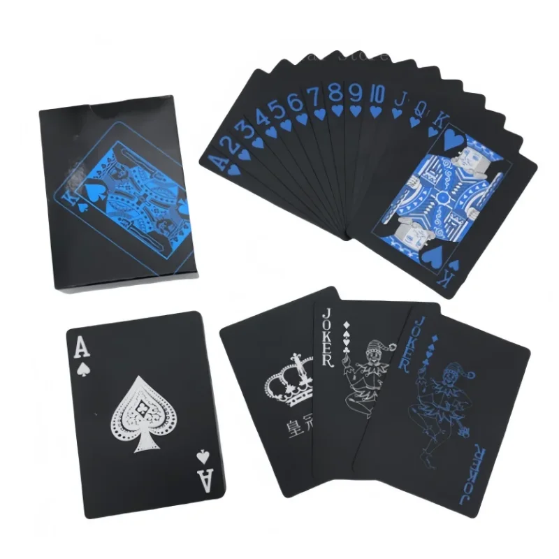 Color Black blue red Playing Card Game Card Group Waterproof Poker Suit Magic Package Board Game Card Creative Gift