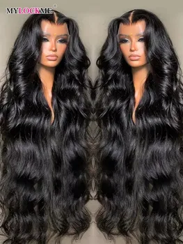 פאות גל גוף שקוף 13 x6 חזית תחרה שיער אדם פאות הודי remy טרי גלם 13 x4 תחרה חזיתית פאה חזיתית לנשים הסגר פאה