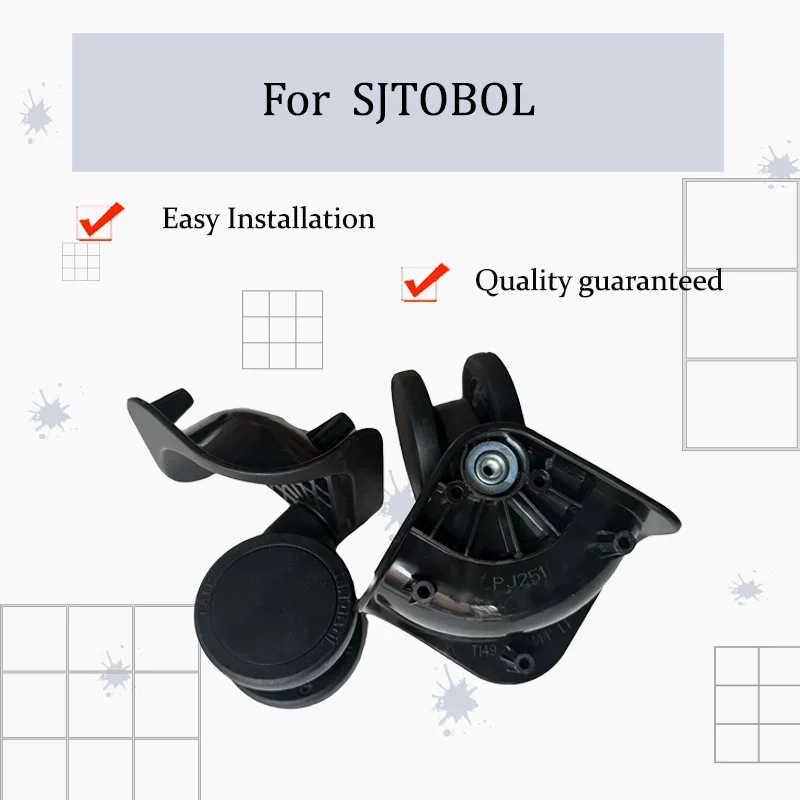 

For SJTOBOL T149 Heavy-Duty Luggage Replacement Wheels - 2/4-Piece Set of Silent Wheels Repair Kit Luggage Parts Replacement