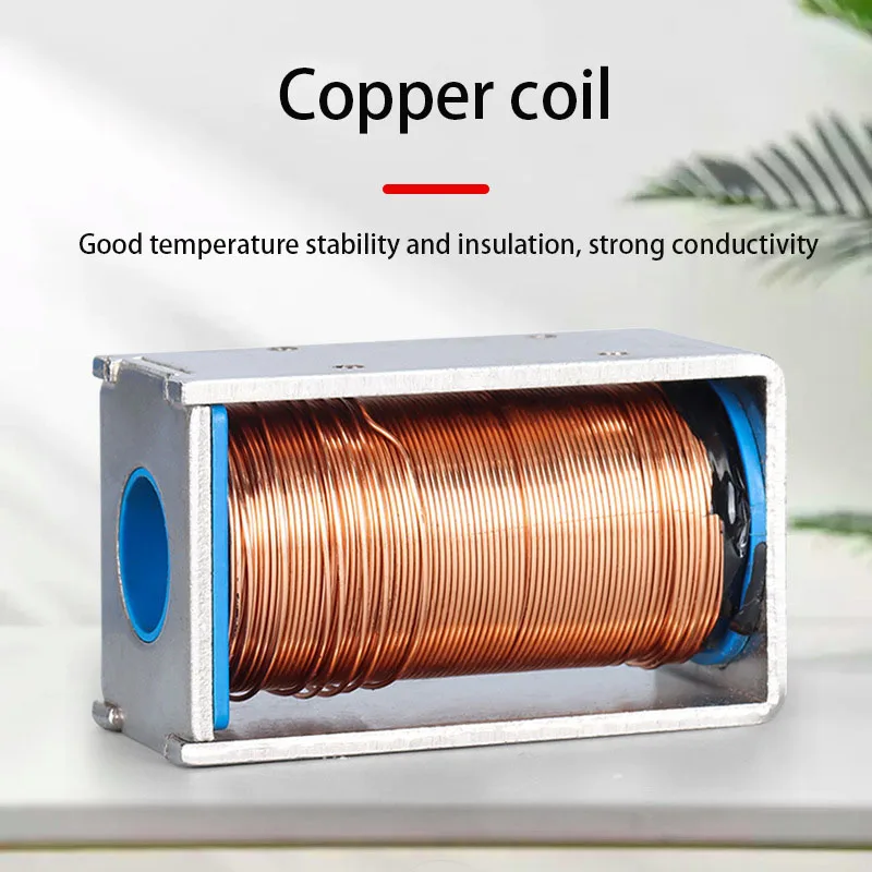 Rectangular Electromagnet Long Bar Suction DC 12/24V Strong Magneto Electric Suction Cup Purple Copper Coil Square Electromagnet