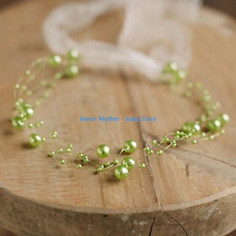 طفلة صغيرة لؤلؤة عقال الطفل التقطت الصور تشكل صورة Tieback الشعر التبعي 57QE #4