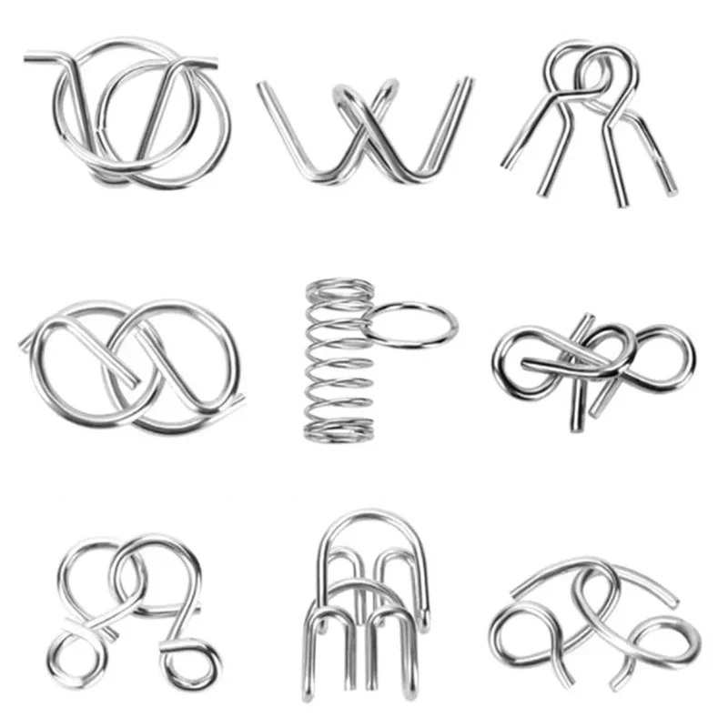 مجموعة ألعاب تسويقية للدماغ من سلك مونتيسوري ، مجموعة مواد معدنية ، لغز ثلاثي الأبعاد ، ألعاب ذكية ، ألعاب هوايات ، 20 *