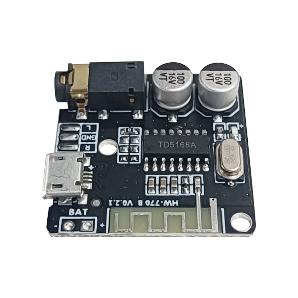 Wireless Stereo Music Module Bluetooth-Compatible 4.1/5.0 3.7-5V Decoding Player Amplifier Board 2 Channels Micro USB 5V Powered