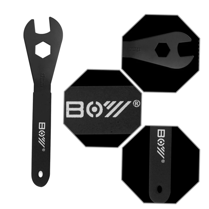 BOY 7Pcs Bike Hub Cone Wrench Wheel Axle Pedal Spanner Repair Tool 13-19Mm Bicycle Head Open Cone Spanner Wrench