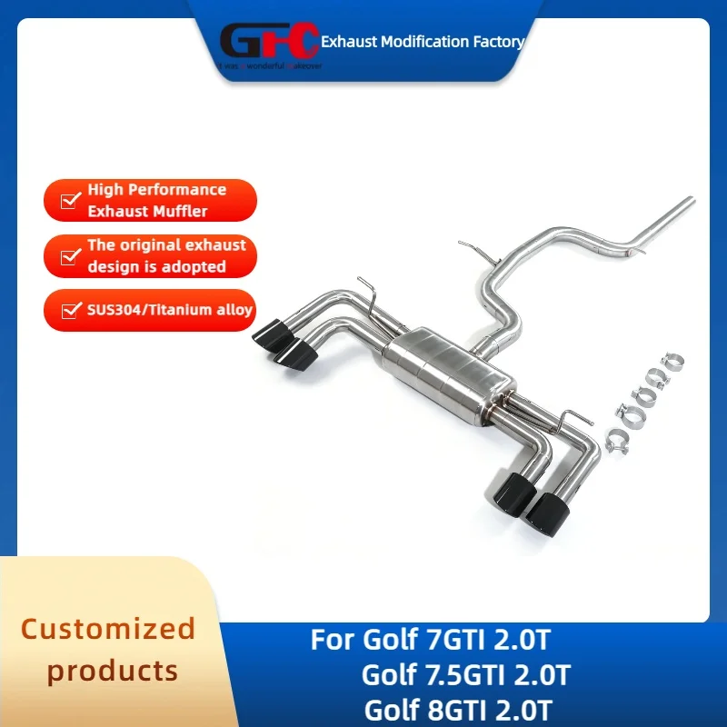 

GFC Catback Valvetronic Exhaust Pipe For Golf 7GTI 7.5GTI 8GTI 2.0T High-Performance 304 Stainless Steel Exhaust Muffler System