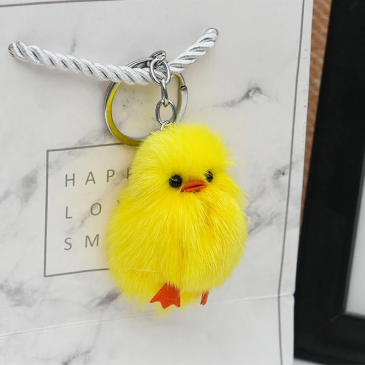 Creative and Cute Chicken Plush Car Keychain Pendant Women\'s Bag Pendant Cut Keychain Best Friend Gift