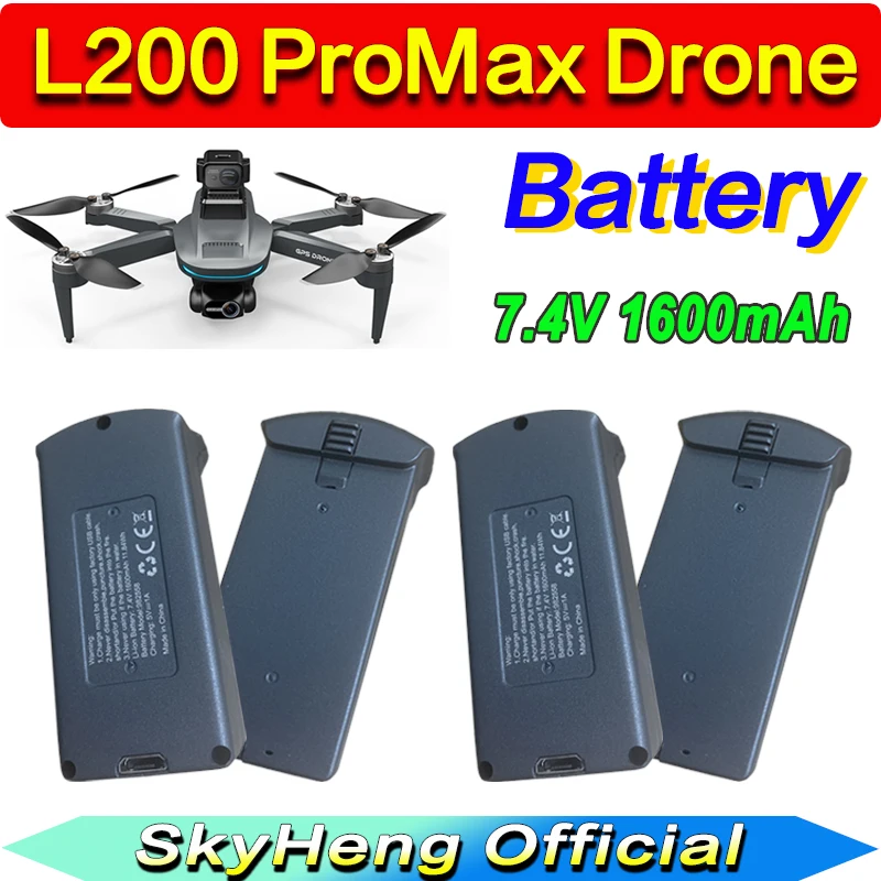 Wholesale LYZRC L200 PROMAX 4K Drone Battery 7.4V 1600mAh For Original L200 RC Quadcopter Battery Parts Accessories