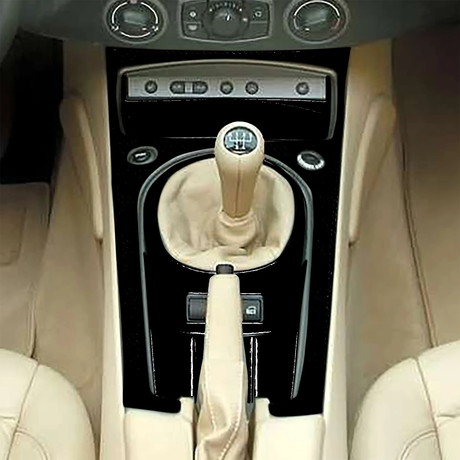 For BMW Z4 E85 E86 2003-2008 Piano Black Central Control Gear Shift Ashtray Frame Panel Cover Car Accessories Decoration Sticker - view 2