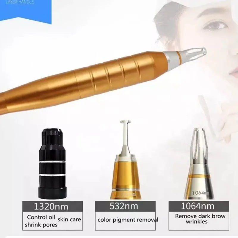 YAG Laser Handle Tattoo Removal Picosecond Eyebrow Handpiece 1064 532 755 Q Switched ND DPL IPL OPT Hair Removal Machine Beauty