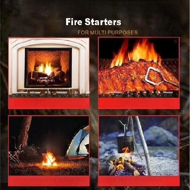 Outdoor Barbecue Camping Fire Making Accessories, Fire Starting Tool Fuel Block Barbecue Block 32 Grids/box
